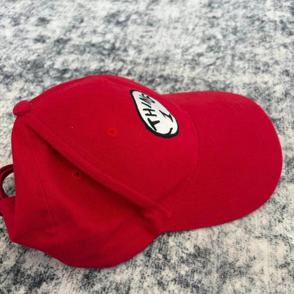 Universal Studios Dr Seuss Thing 1 Baseball Hat Kids Red Adjustable Cap Kids